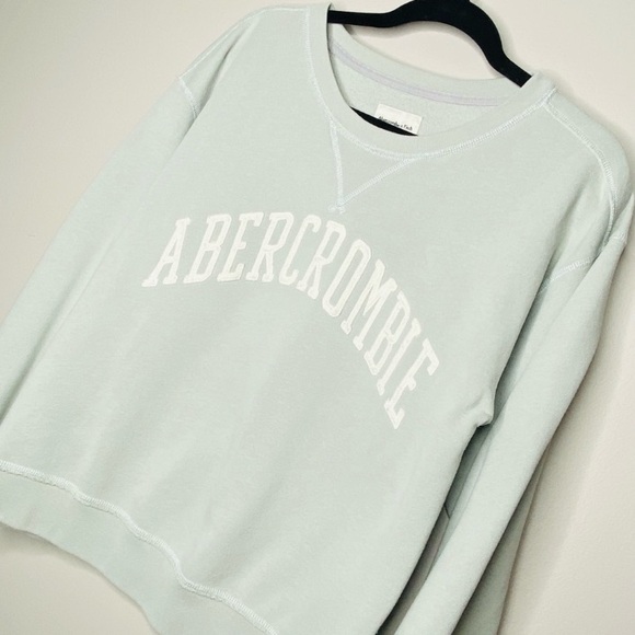 Abercrombie & Fitch Soft AF Collection Save Green Crewneck Sweatshirt Medium - Picture 6 of 6